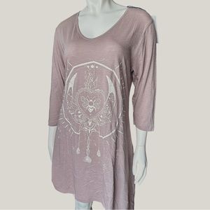 Caite women’s over the knee short 100% cotton breezy dress size S oversized